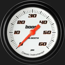 Velocity White 2-5/8" Boost Gauge (60 PSI) image 1