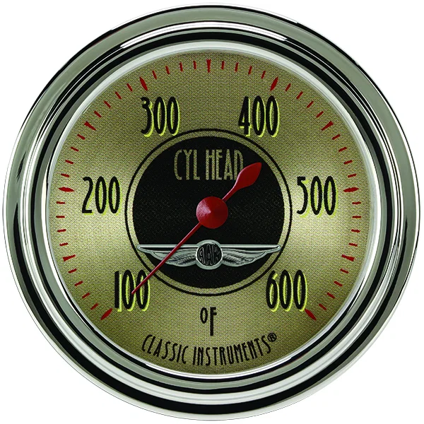 All American Nickel 2-5/8" Cylinder Head Temp Gauge