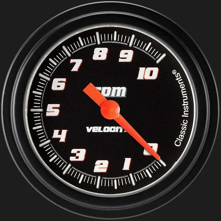 Velocity Black 2-5/8" Tachometer Gauge