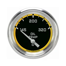 Autocross Yellow 2-5/8" Oil Temperature Gauge image 1