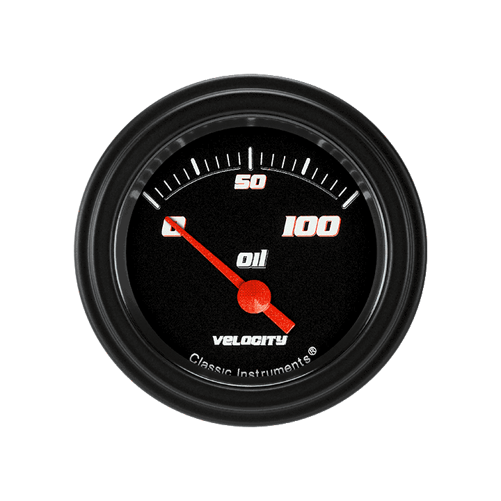 Velocity Black 2-1/8" Oil Pressure