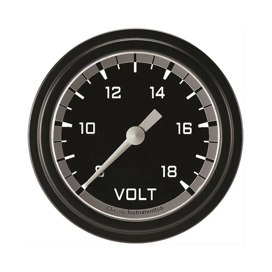 Autocross Gray 2-5/8" Volt Gauge
