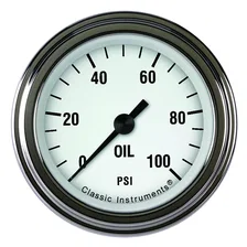 White Hot 2-1/8" Oil Pressure Gauge image 1
