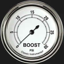 White 2-5/8" Boost Gauge (30 PSI) image 1