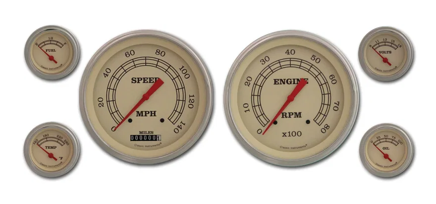 Vintage Series Six Gauge Set