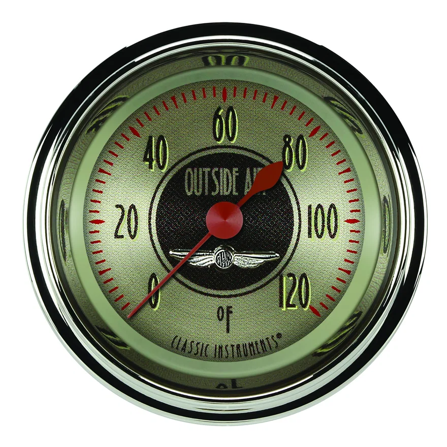 All American Nickel 2-1/8" External Air Tempature Gauge