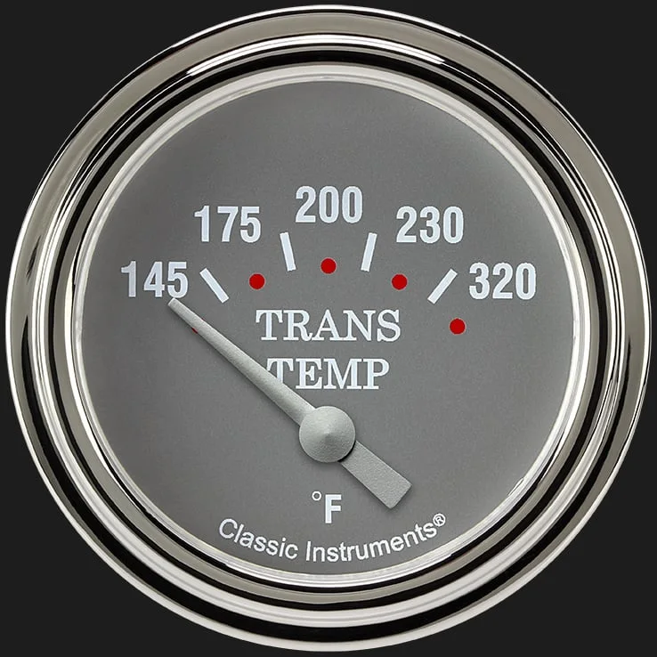 Silver Gray 2-5/8" Transmission Temperature Gauge