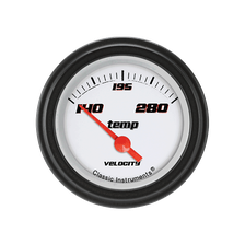 Velocity White 2-1/8" Water Temperature Gauge image 1