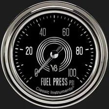 V8 Speedster 2-5/8" Fuel Pressure Gauge (100 PSI) image 1