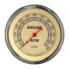 Vintage 3" Tachometer Gauge (6000 RPM) image 1