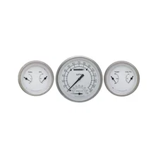 White 5" SpeedTach with Two 3" Gauges GM image 1
