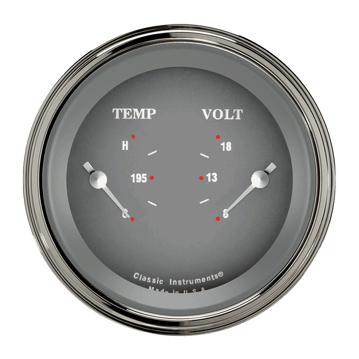 SG Series 3-3/8" Temperature & Volt Dual Gauge
