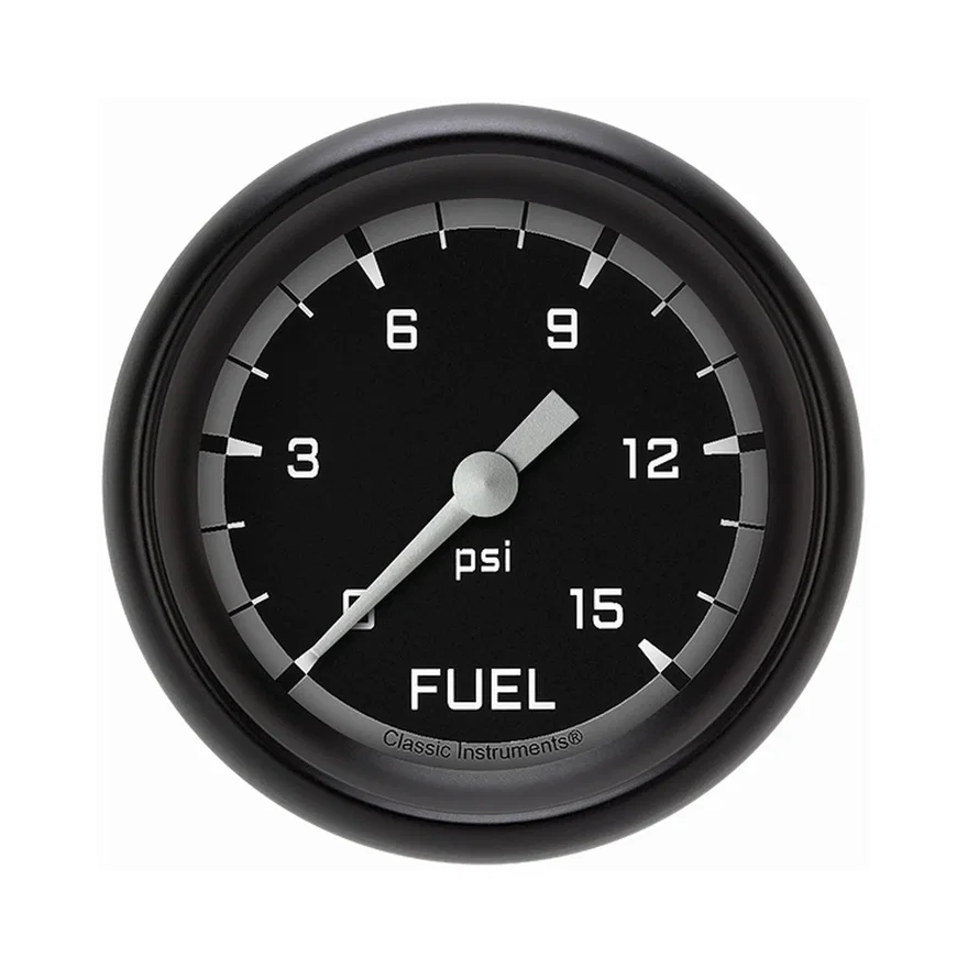 Autocross Gray 2-5/8" Fuel Pressure Gauge (15 PSI)