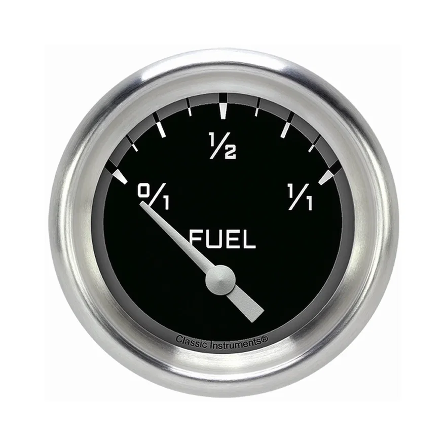 Autocross Gray 2-5/8" Fuel Level Gauge (1975-2010 Ohm)