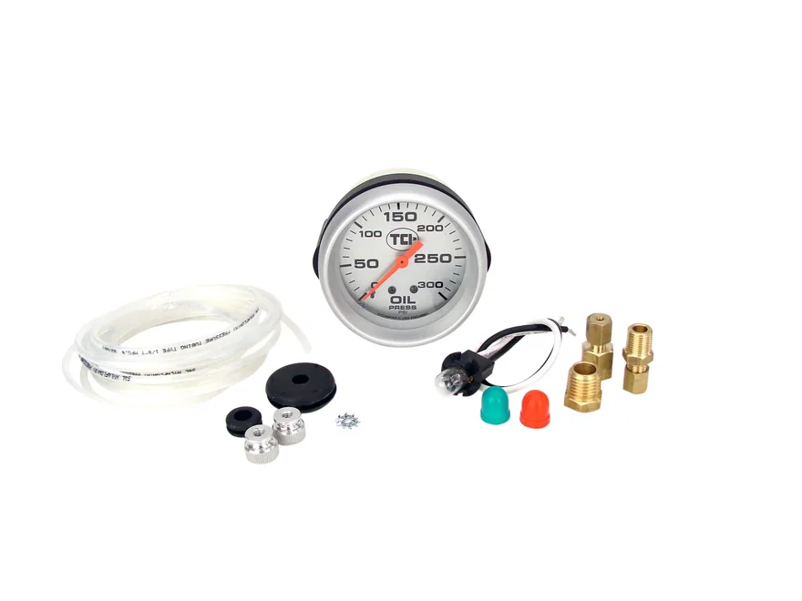 Silver 2 5/8 Transmission Pressure Gauge