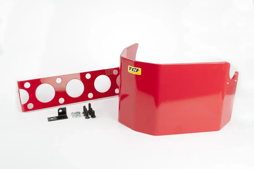 Red C6 Aluminum Transmission Shield