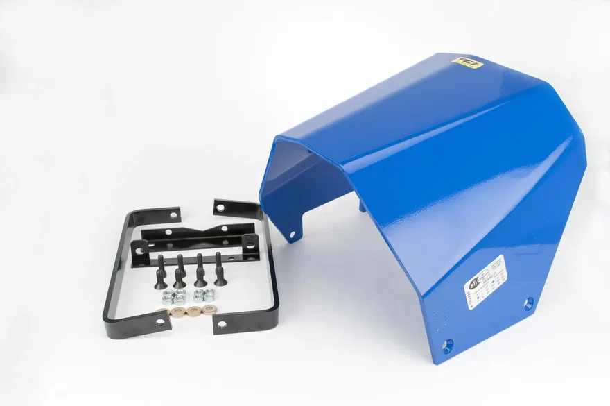 Blue TH400 Aluminum Transmission Shield