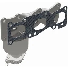 Front OEM Grade Federal / EPA Compliant Direct-Fit Manifold Catalytic Converter image 2