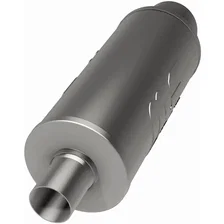Street 6in. Round Straight-Through Performance Exhaust Muffler image 3