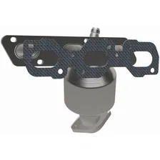 Rear California Grade CARB Compliant Direct-Fit Manifold Catalytic Converter image 2
