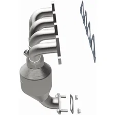 Front 2001-2005 Hyundai Accent 1.6L California Grade CARB Compliant Direct-Fit Manifold Catalytic Converter image 4