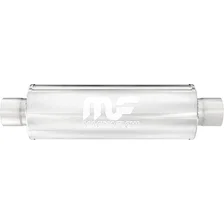 4in. Round Straight-Through Performance Exhaust Muffler image 1