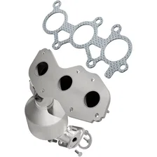 Rear 2010-2015 Lexus RX450h 3.5L | 2011-2016 Toyota Highlander 3.5L OEM Grade Federal / EPA Compliant Direct-Fit Manifold Catalytic Converter image 1