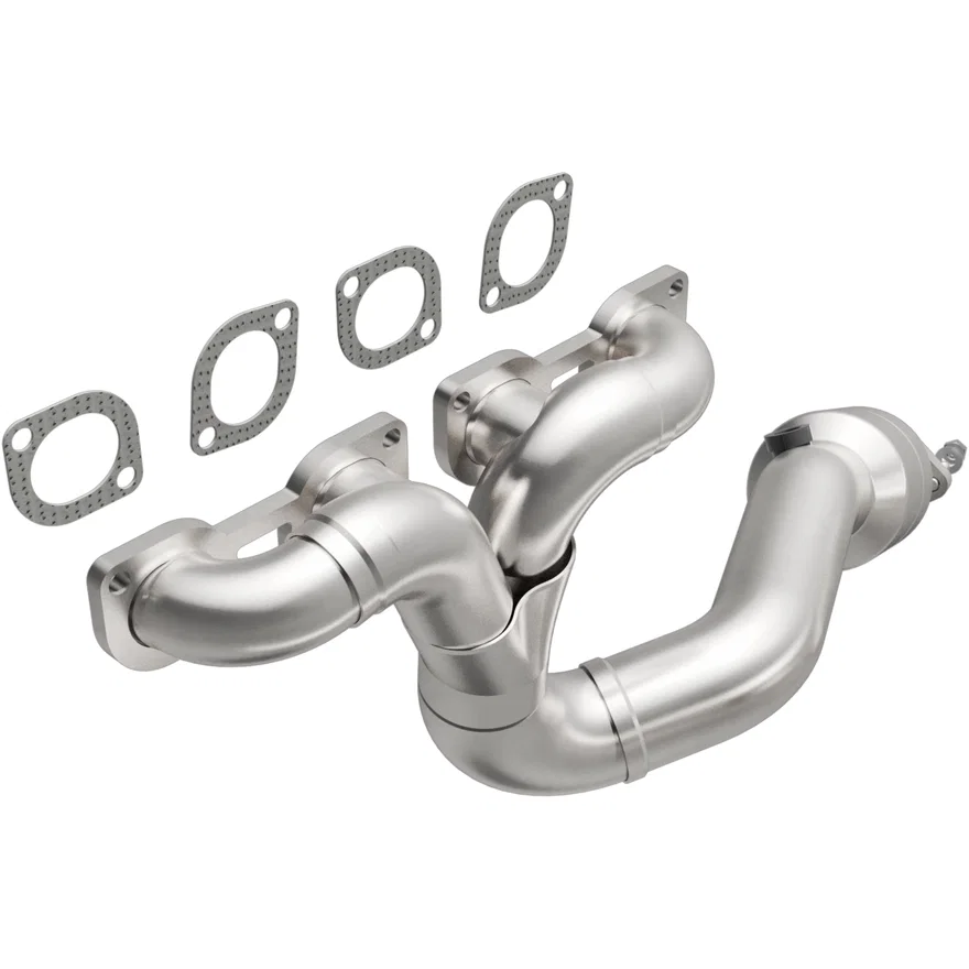 Left OEM Grade Federal / EPA Compliant Direct-Fit Manifold Catalytic Converter for BMW