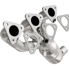 Rear 2001-2006 BMW M3 3.2L | 2001-2002 BMW Z3 3.2L California Grade CARB Compliant Direct-Fit Manifold Catalytic Converter image 1
