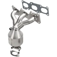Front OEM Grade Federal / EPA Compliant Direct-Fit Manifold Catalytic Converter image 1
