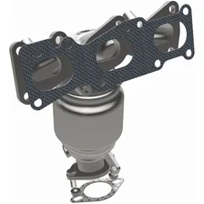 Front OEM Grade Federal / EPA Compliant Direct-Fit Manifold Catalytic Converter image 2