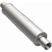 4in. Round Straight-Through Performance Exhaust Muffler image 2