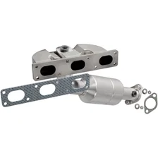 Rear 2004-2005 BMW 525i 2.5L | 2004-2005 BMW 530i 3.0L California Grade CARB Compliant Direct-Fit Manifold Catalytic Converter image 1