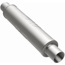 4in. Round Straight-Through Performance Exhaust Muffler image 2