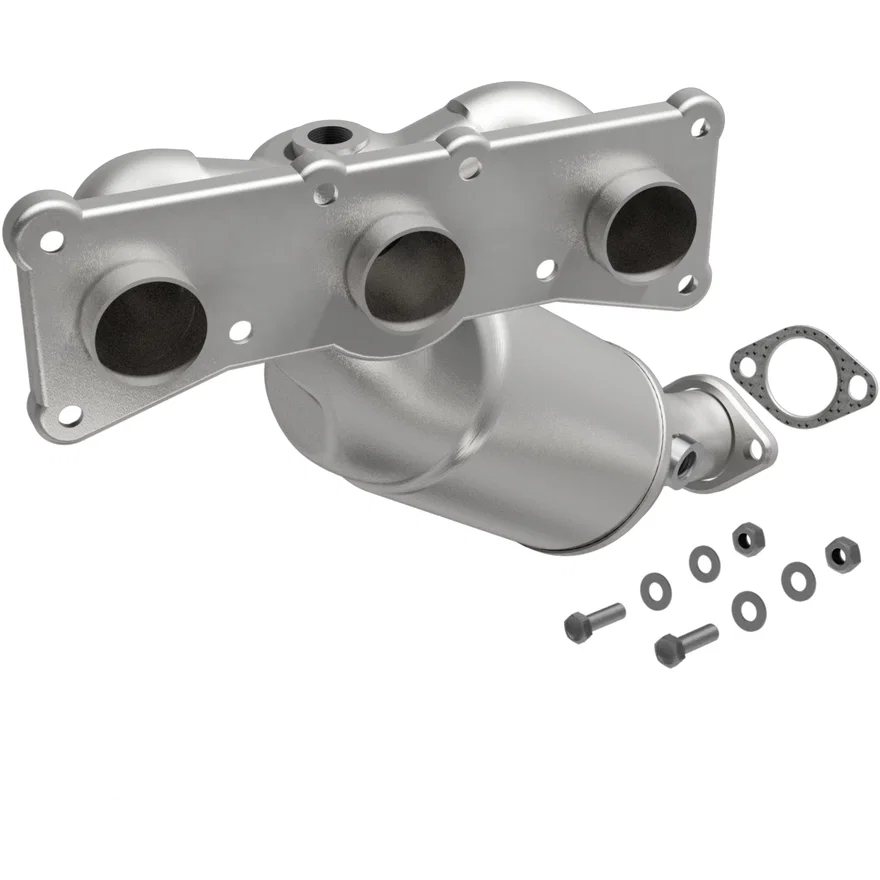 Rear OEM Grade Federal / EPA Compliant Direct-Fit Manifold Catalytic Converter for BMW