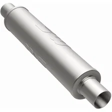 4in. Round Straight-Through Performance Exhaust Muffler image 2