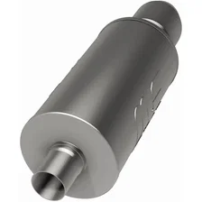 Street 7in. Round Straight-Through Performance Exhaust Muffler image 3