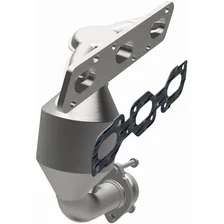 Front OEM Grade Federal / EPA Compliant Direct-Fit Manifold Catalytic Converter image 2