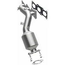 Left 2016-2017 Kia K900 3.8L | 2011-2014 Hyundai Genesis 3.8L OEM Grade Federal / EPA Compliant Direct-Fit Manifold Catalytic Converter image 2