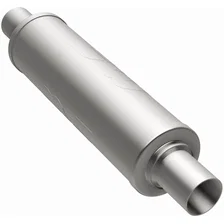 4in. Round Straight-Through Performance Exhaust Muffler image 2