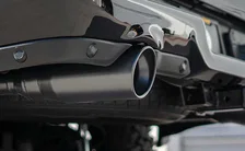 4in. Round Black Coated Exhaust Tip image 2