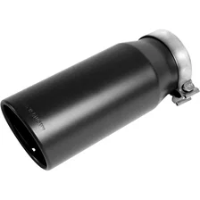 6in. Round Black Coated Exhaust Tip image 1
