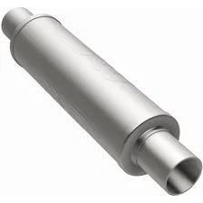 4in. Round Straight-Through Performance Exhaust Muffler image 2
