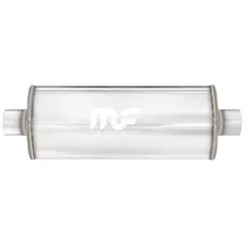 7in. Round Straight-Through Performance Exhaust Muffler image 1