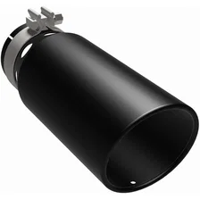 5in. Round Black Coated Exhaust Tip image 2