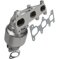 Front 2006 Kia Optima 2.7L California Grade CARB Compliant Direct-Fit Manifold Catalytic Converter image 1