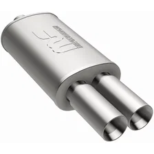 Street 5 X 8in. Oval Straight-Through Performance Exhaust Muffler image 2
