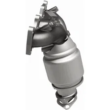 Front 2008-2010 Hyundai Sonata 3.3L | 2009 Hyundai Azera 3.3L California Grade CARB Compliant Direct-Fit Manifold Catalytic Converter image 5
