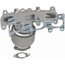 Front 2006 Kia Optima 2.7L California Grade CARB Compliant Direct-Fit Manifold Catalytic Converter image 4