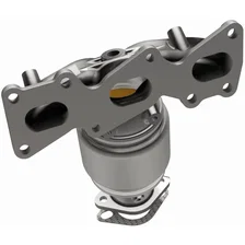 Front 2008-2010 Hyundai Sonata 3.3L | 2009 Hyundai Azera 3.3L California Grade CARB Compliant Direct-Fit Manifold Catalytic Converter image 2